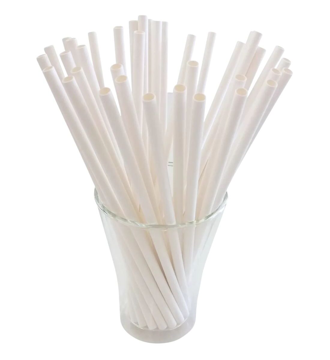 Papír szívószál fehér 6 mm átmérővel praktikus használatra
