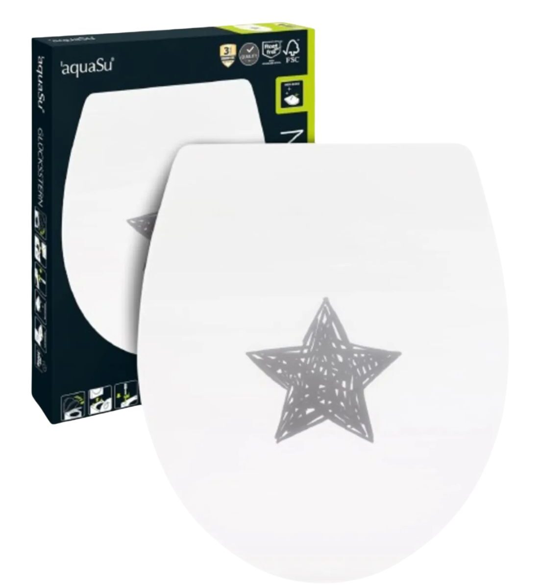 WC ülőke Csillag dekoratív és kényelmes használatra