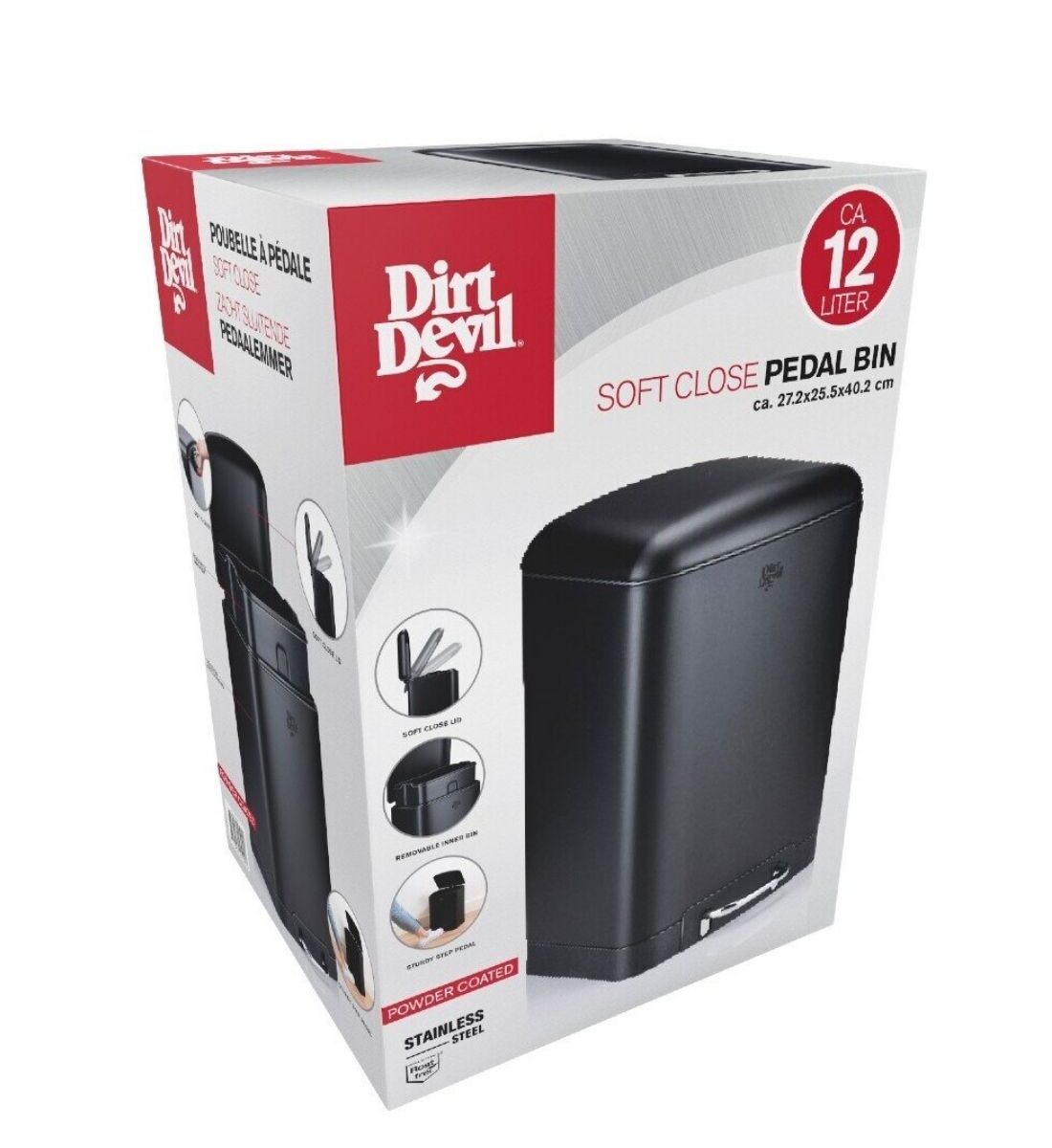 Dirt Devil pedálos szemetes 20L (2 db-os szett)
