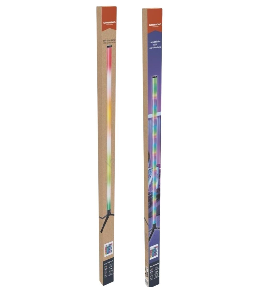 Grundig állólámpa hangulatfénnyel 120 cm – modern LED hangulatvilágítás