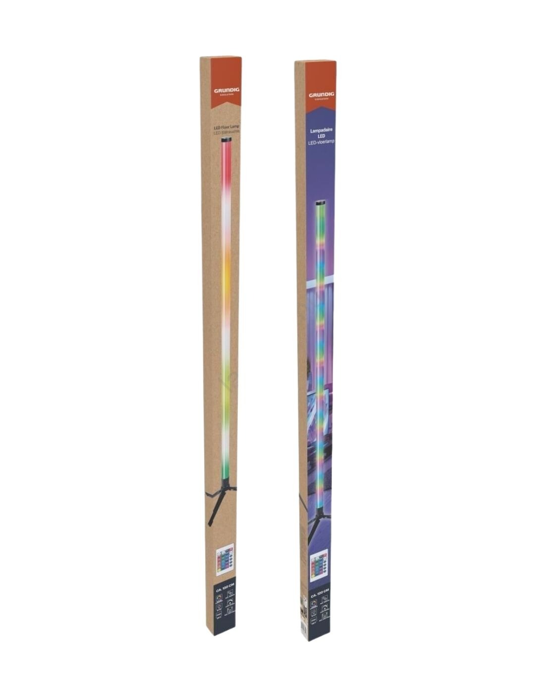 Grundig állólámpa hangulatfénnyel 120 cm – modern LED hangulatvilágítás